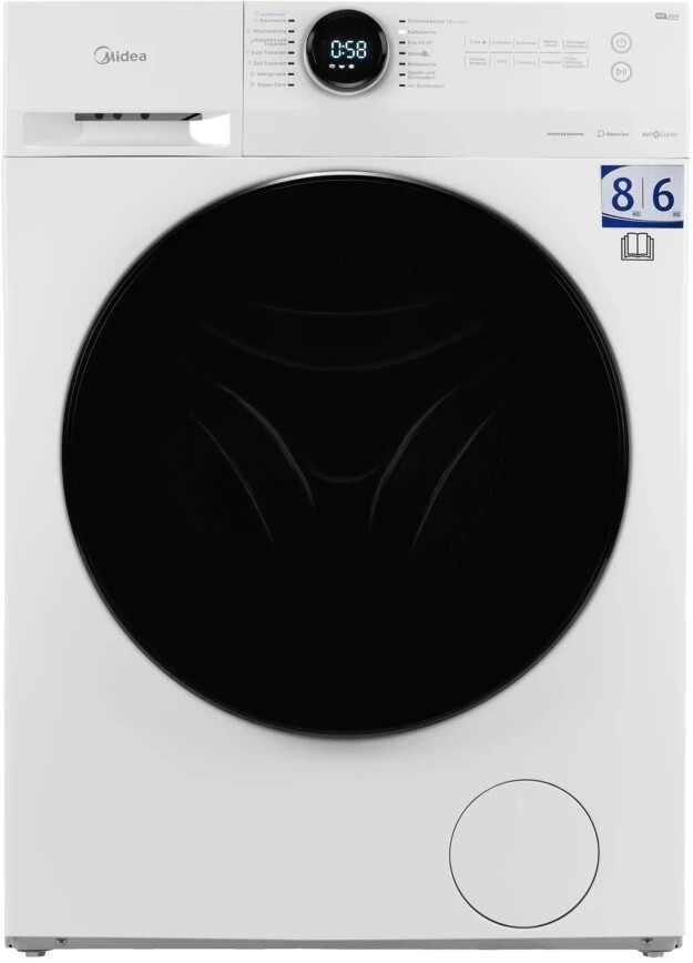 Saturn Tagesdeal! 🐇Midea Waschtrockner (MF200D86B-1452) für 349€ – 8 kg Waschen / 6 kg Trocknen, 1400 U/Min