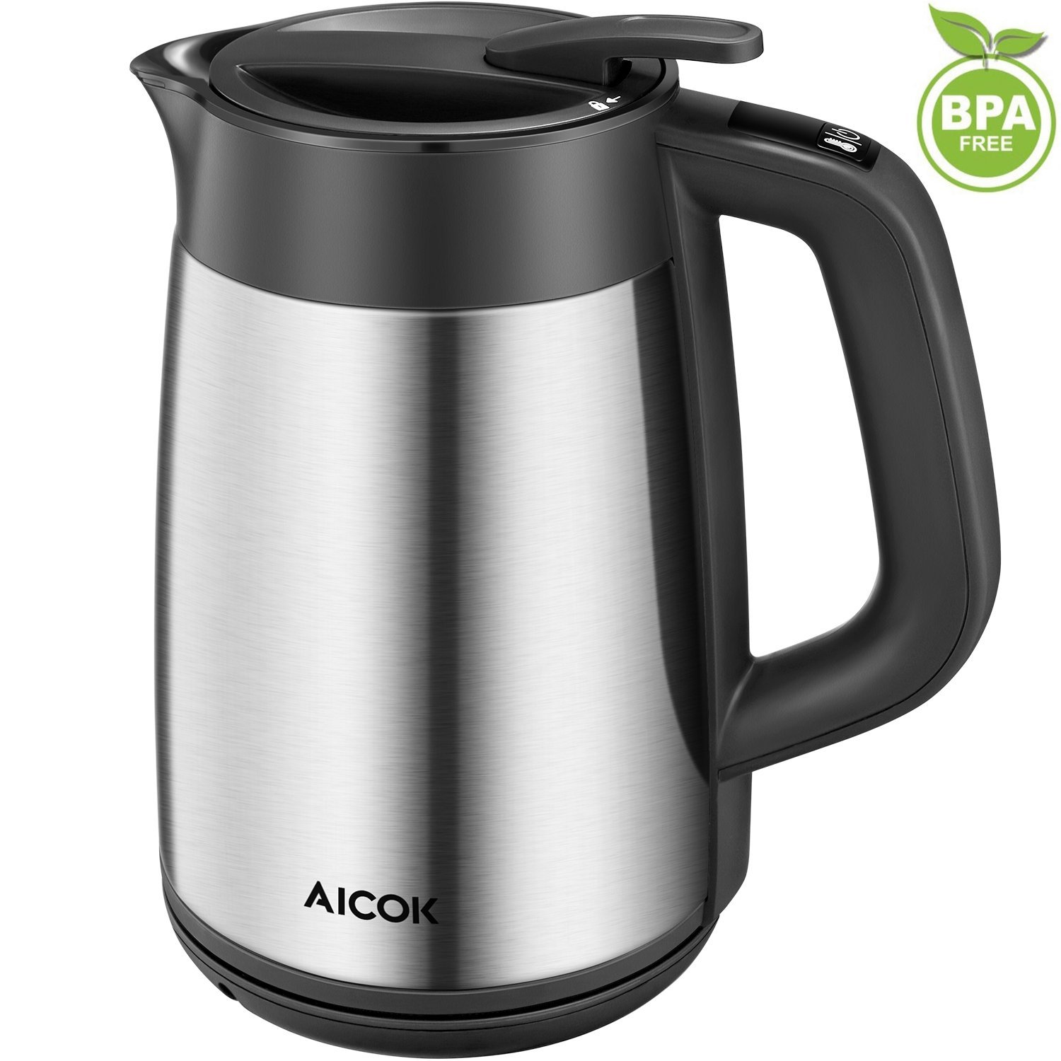 Aicok Warmhaltefunktion Wasserkocher Edelstahl 7 Temperaturstufen 1.7L 2200W für 34,03€