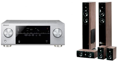 Pioneer VSX-422-S + Jamo S 606 HCS3 für 549€ - 5.1 Receiver mit 5.0 Soundsystem