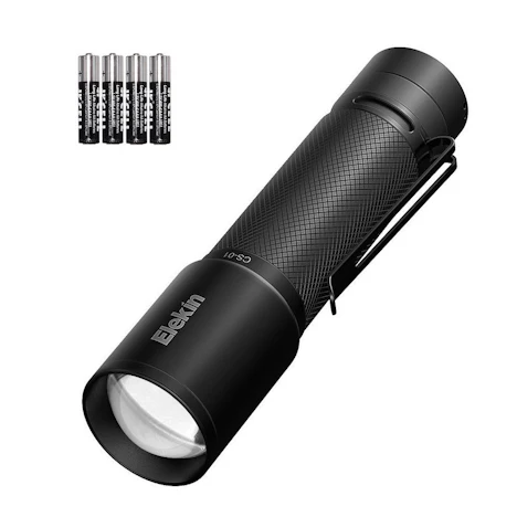 LED Taschenlampe,Elekin Tragbare Taktische Taschenlampen, Superhelle, Wasserfest, 5 Verstellbare Modi für 8,7€