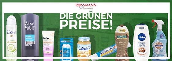Top 10 Grüne Preise bei Rossmann am 22.02.2017 - z.B. Dove Deo für 0,80€