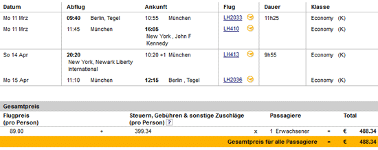 USA Flüge von Berlin, Frankfurt, Düsseldorf, München ab 480€