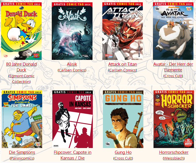 Gratis-Comic-Tag 2014 morgen am 10. Mai - Deutschland, Österreich, Schweiz