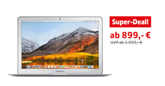 MacBook Air 13,3“ beim Apple Händler für 899 €