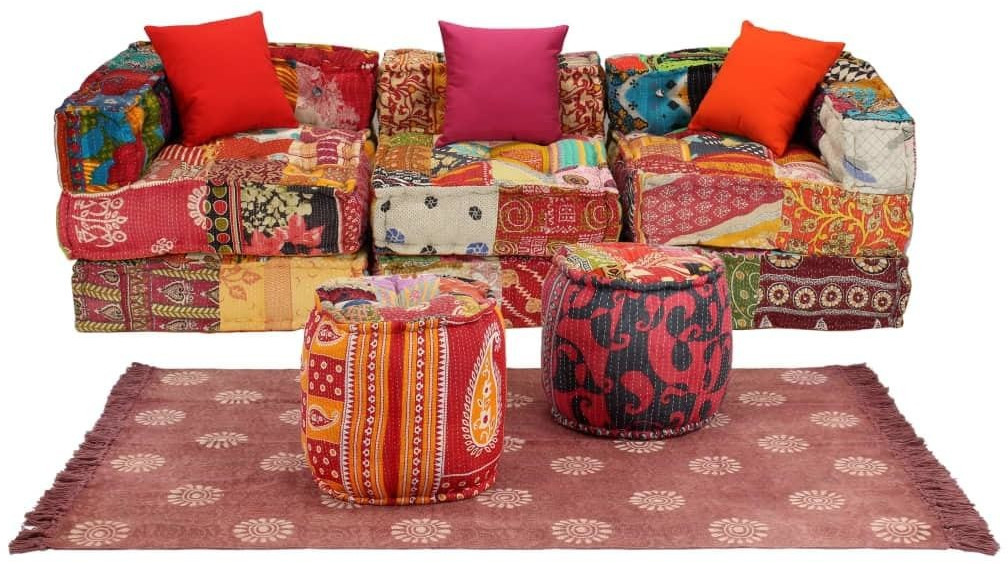 40% auf vidaXL Modulare Sofagarnitur 12-tlg. Stoff Patchwork (27524) sparen