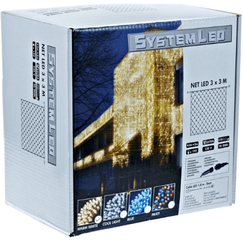 Best Season System LED-Lichternetz 192er 3x3m warmweiß (465-16-33): 69,40€ statt 82,01€