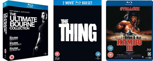 Blu-rays bei TheHut - Rambo 3 für je ~4,24€ / The Thing für ~7,50€ / Bourne Collection für ~12,50€