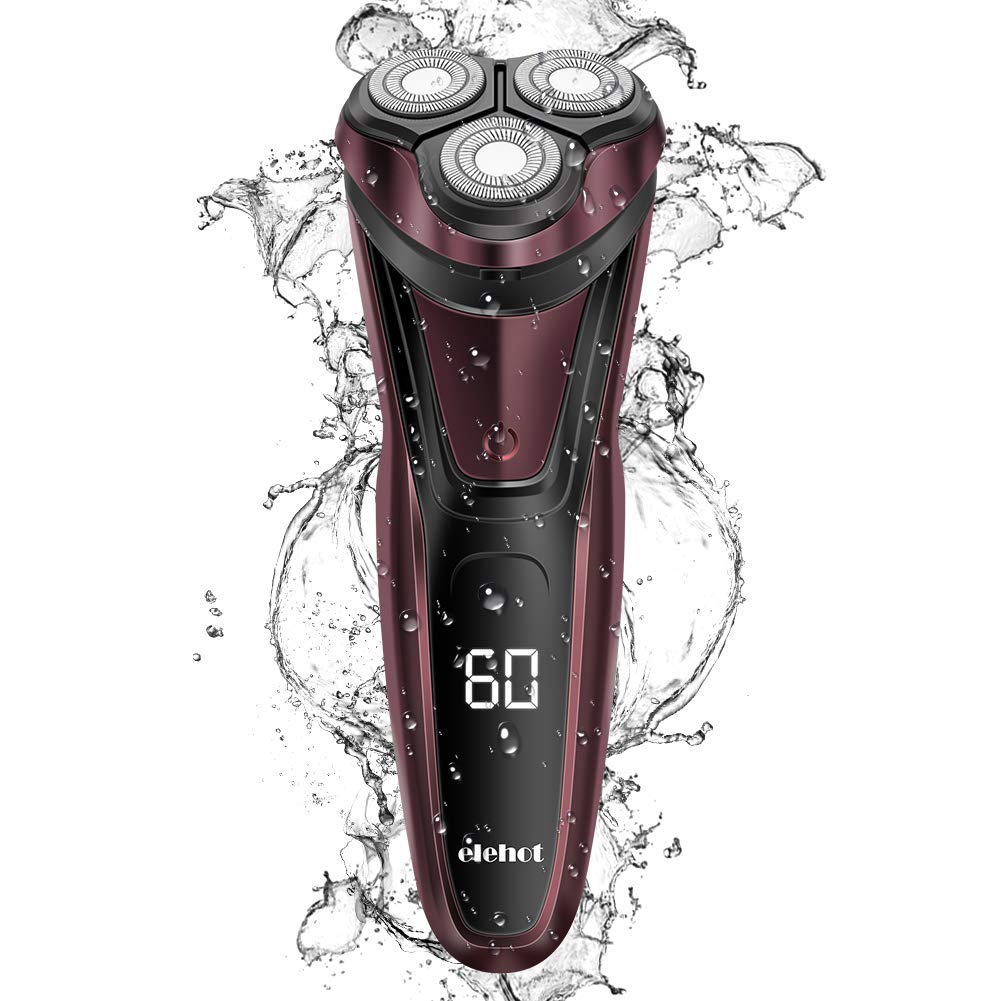 ELEHOT Elektrischer Nass &amp; Trockenrasierer-IPX7 Wasserdicht