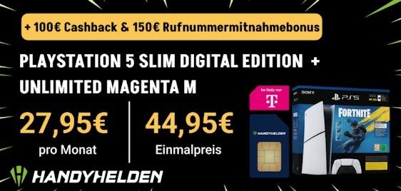 LETZTE CHANCE 🎮 🎁 Playstation 5 Slim Digital GESCHENKT! Mit Unlimited Telekom Tarif nur 19,41€ mtl.