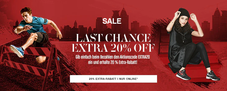 20 prozent extra Rabatt auf bereits reduzierte Ware