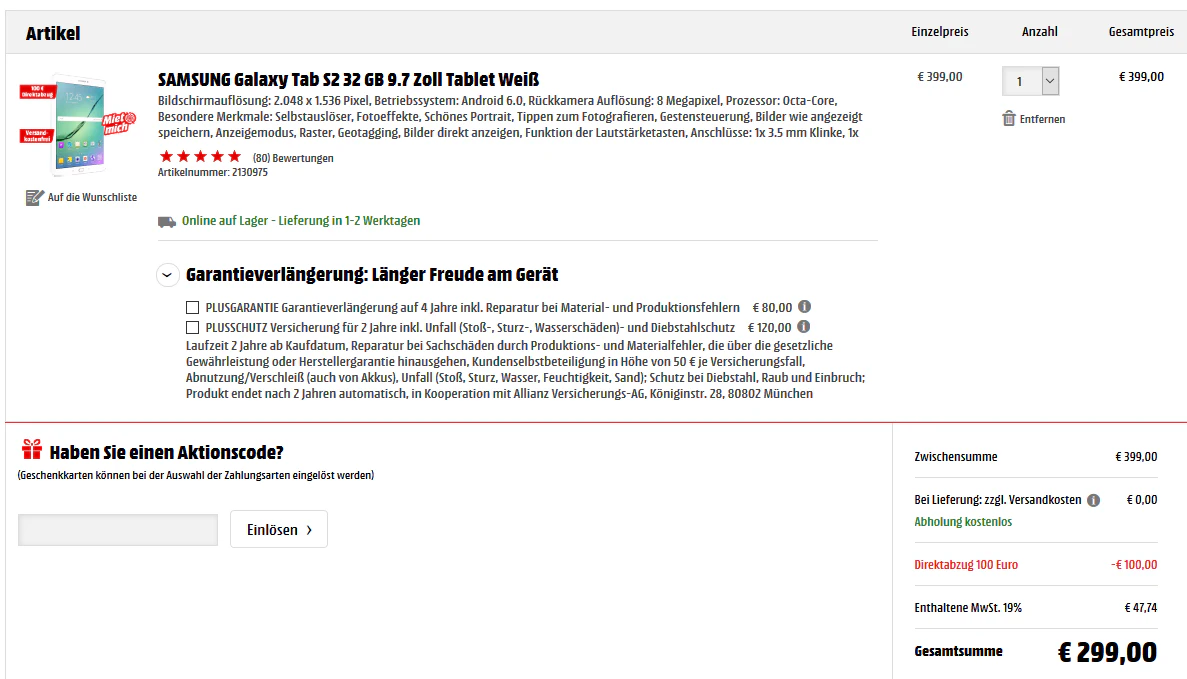 warenkorb media markt