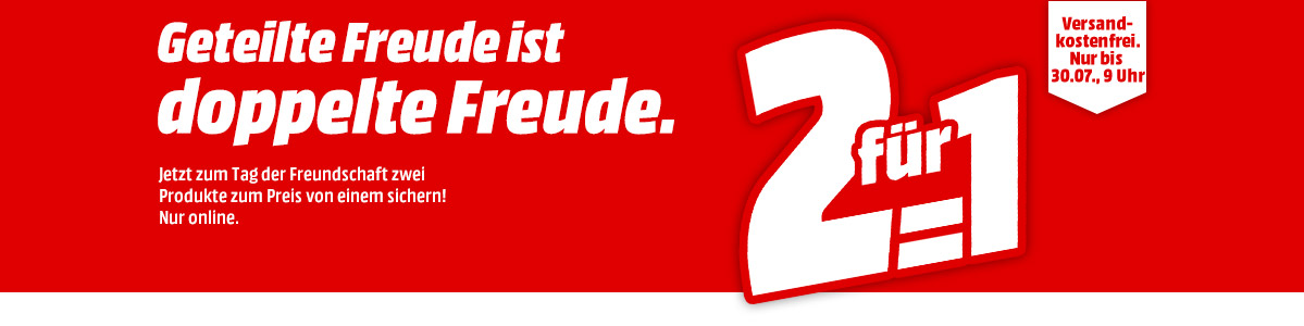 Media Markt Tag der Freundschaft mit 2-für-1-Deals - die Top 10, z.B. 2x LG 50" 4K-TV für 679€