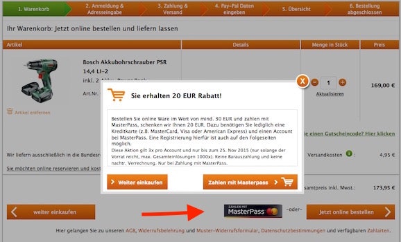 Master Pass bei Globus