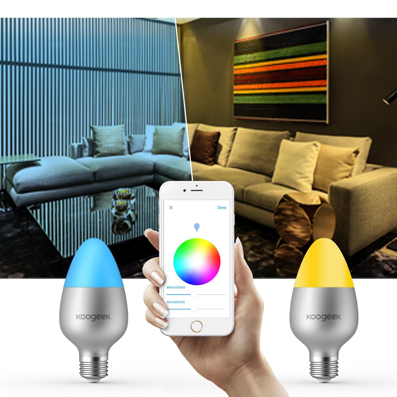 Amazon: Koogeek WiFi Smart LED Glühbirne für 27,93€ statt 39,90€