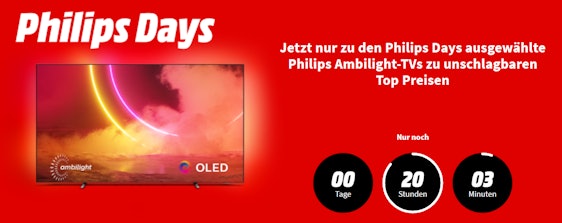Philips Days bei Media Markt 🌈📺 mit vielen Ambilight-TVs, z.B. Philips 58PUS8545/12 für 689€