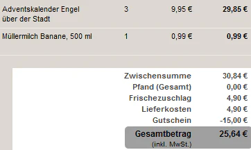 15€ Allyouneed Gutschein ab 30€ Bestellwert – Online-Supermarkt