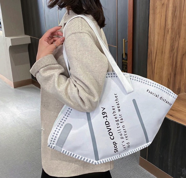 Handtasche im Covid-19 FFP2 Masken-Design für 6€