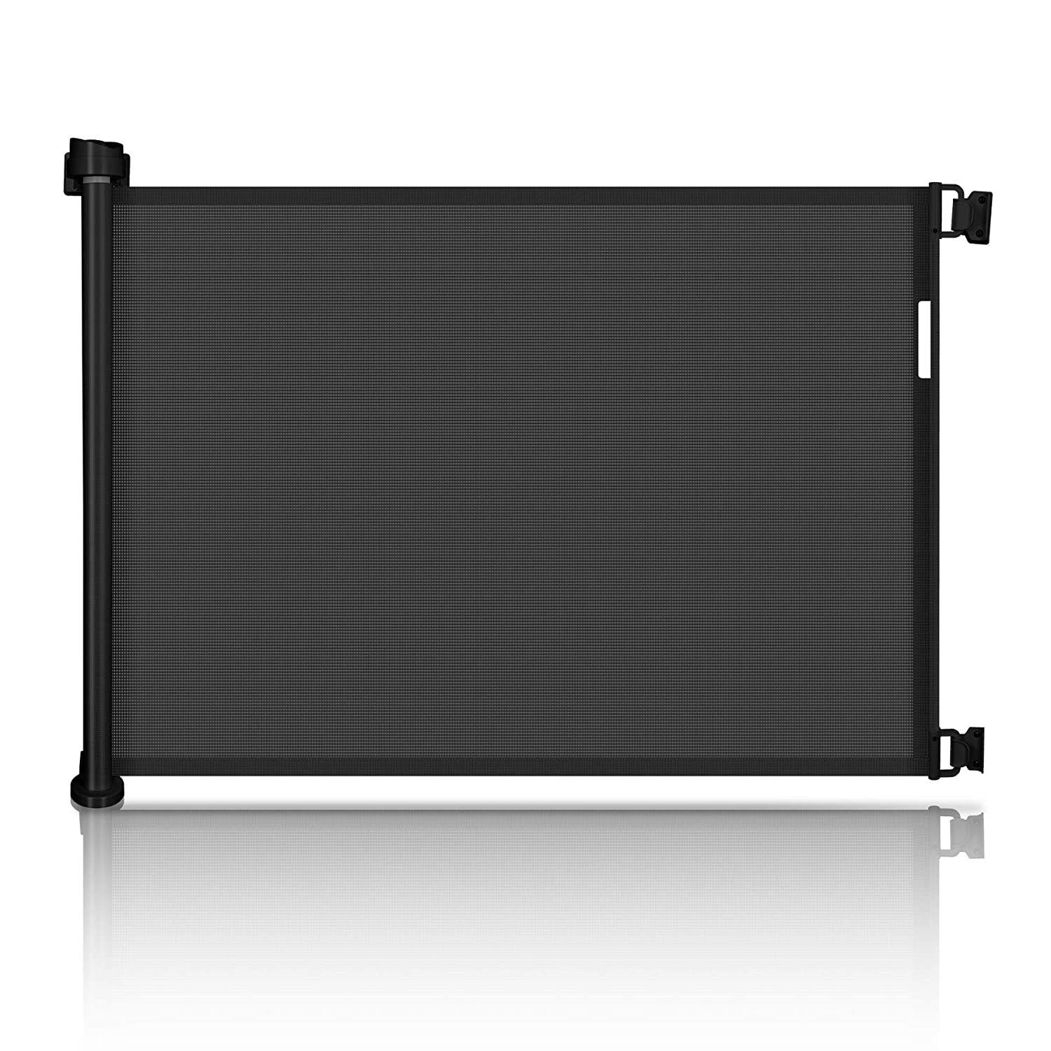 wolketon Treppenschutzgitter Roll, Absperrgitter ausziehbar &amp; einrollbar, Einfache Version Weiß/Schwarz