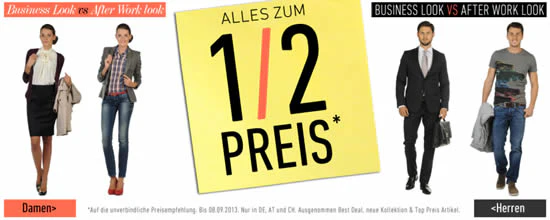 dress for less – Bis zu 70% Rabatt auf viele Marken – nur Heute und Morgen! *UPDATE*