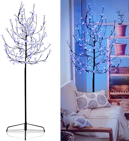 Karpal 150cm LED Kirschbaum mit 160 Warmweiß Lichtern Beleuchtet, Es stehen 4 Farben zur Auswahl