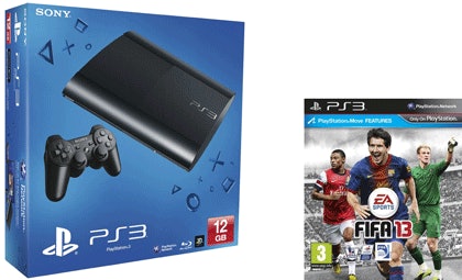 Sony PS3 Super slim 12GB inkl. FIFA 13 oder Assassin's Creed 3 für ~184€