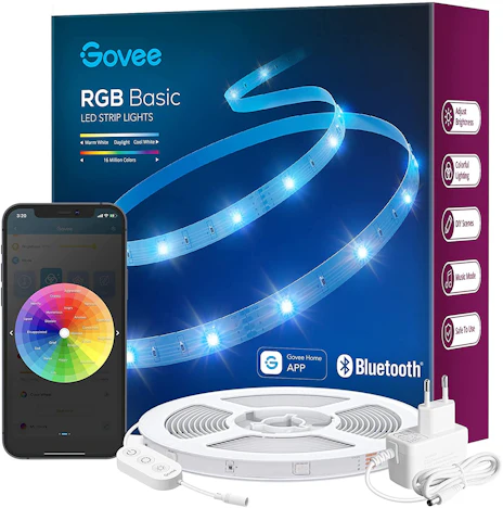 Govee LED Strip 10m, Bluetooth RGB LED Streifen