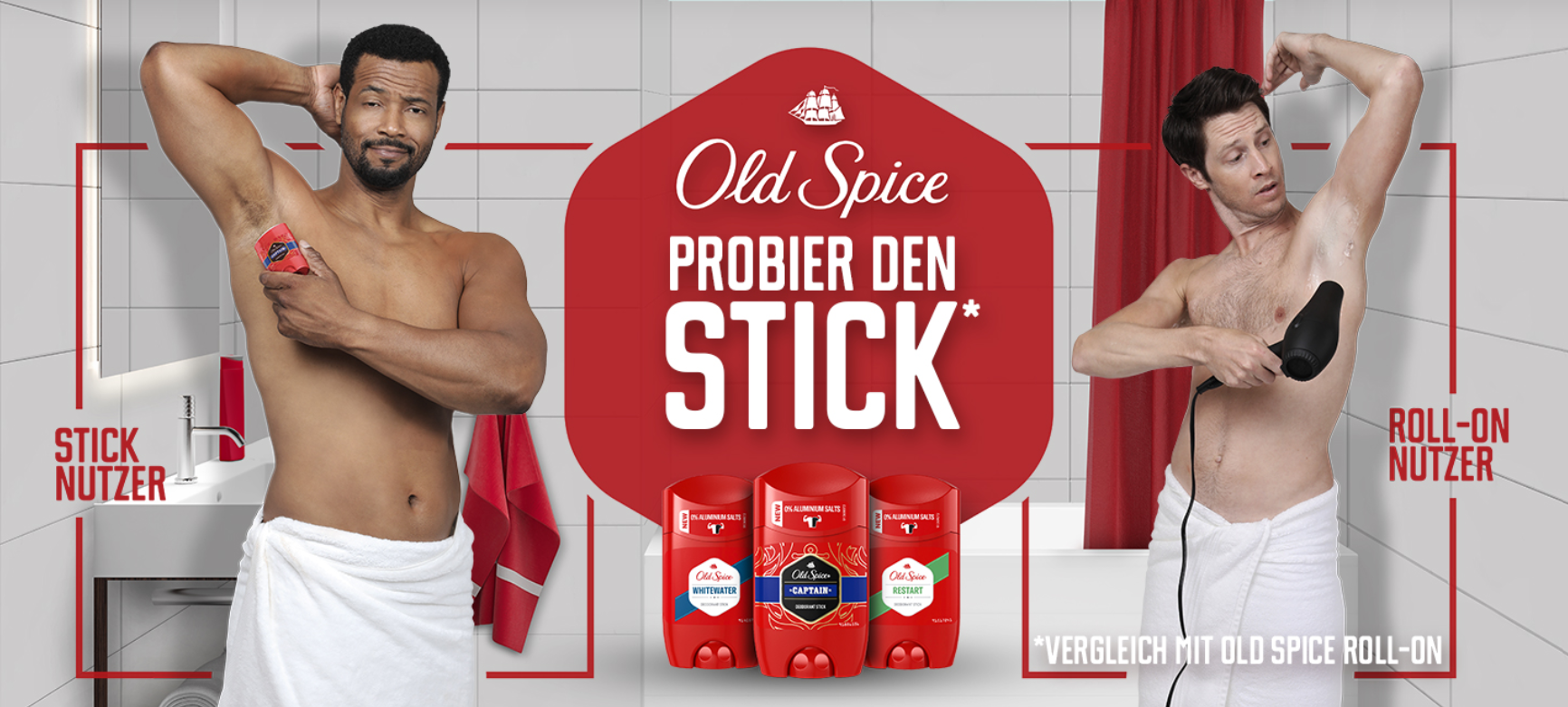 Old Spice Deo-Stick gratis testen - 8 Varianten zur Auswahl