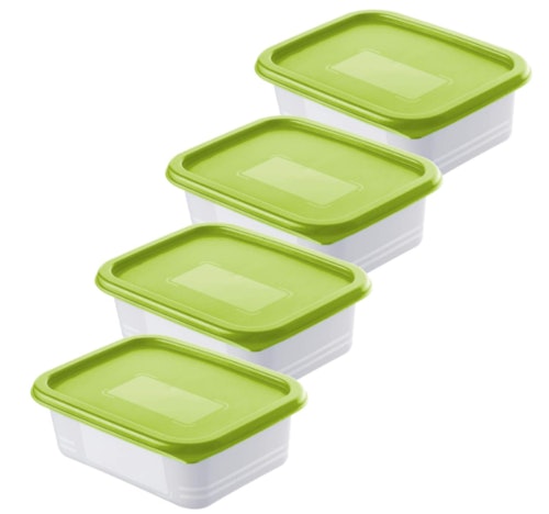 Noch immer zum Prime-Preis verfügbar! 4er-Set Rotho Domino Gefrierbox für 3€ - 0,5l mit Deckel