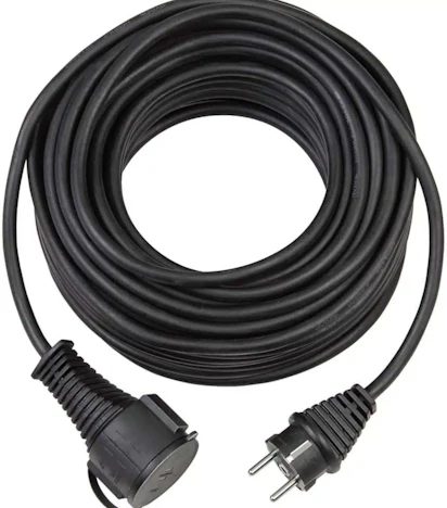 Brennenstuhl Qualitäts-Gummi-Verlängerungskabel für außen 25m in schwarz für 24,95€(statt 34,36€)