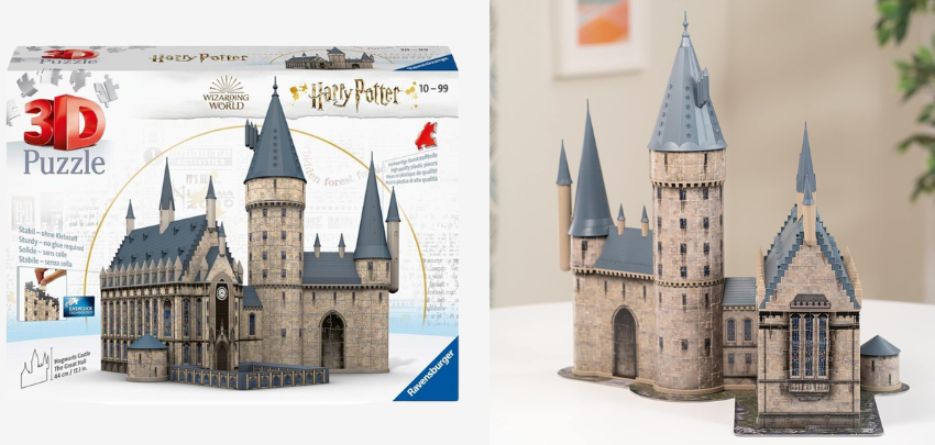 Ravensburger Harry Potter Hogwarts Schloss für 49€ - Die große Halle als 3D Puzzle, 540 Teile