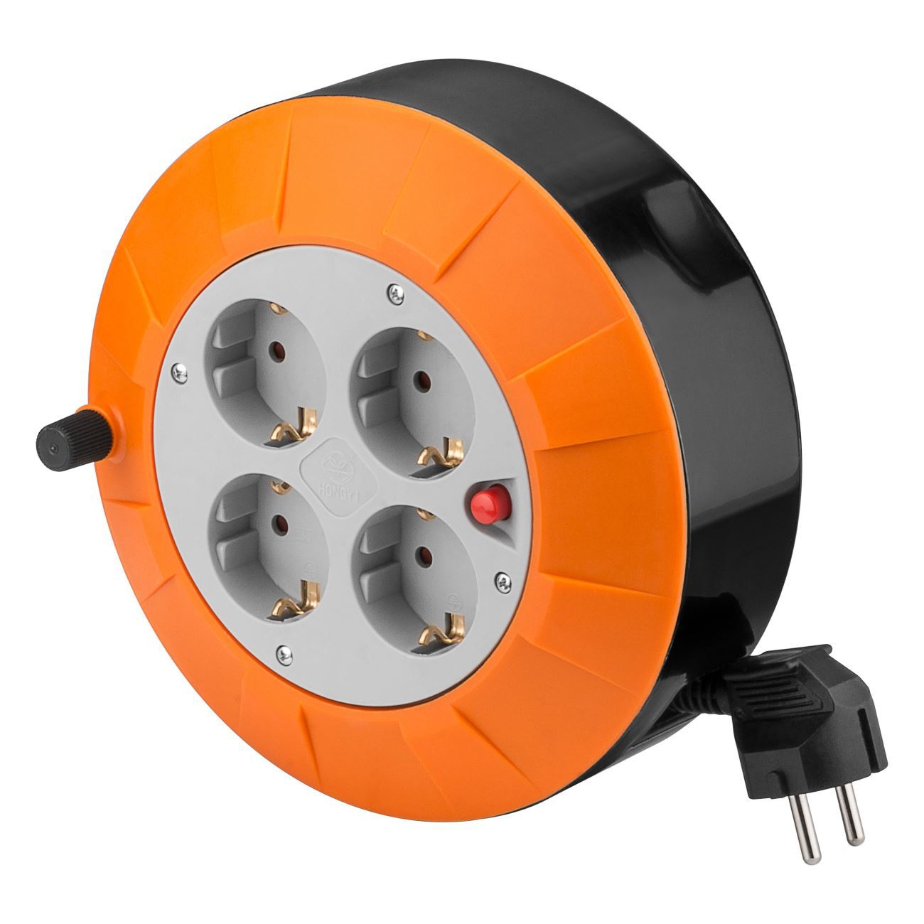 goobay Kabeltrommel mit Kabelführung (4x Schutzkontakt-Steckdosen und Überspannungsschutz, 15m Kabel) für 11,98 EUR inkl. Versand