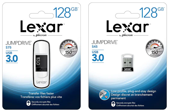 Günstige Lexar USB-Sticks - S45 oder S75 mit 128GB für jeweils 23€