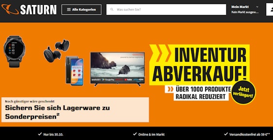 Verlängert! Saturn Inventur-Abverkauf » Die 10 besten Schnäppchen 💥