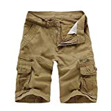 Amazon - Herren Cargo Hosen Kurz Freizeithose Chino Slim Stoffhose  für 19,99 Euro