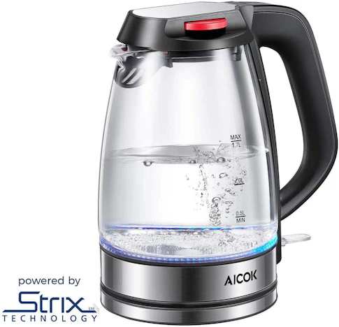 Wasserkocher, 1,7 Liter, mit Automatische Abschaltung und Kalkfilter, 2200W