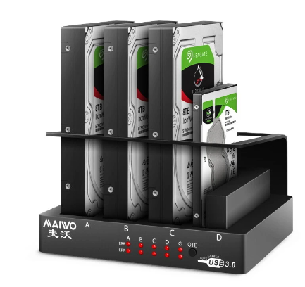 MAIWO Externe Festplatten Docking Station mit 4 Steckplätzen