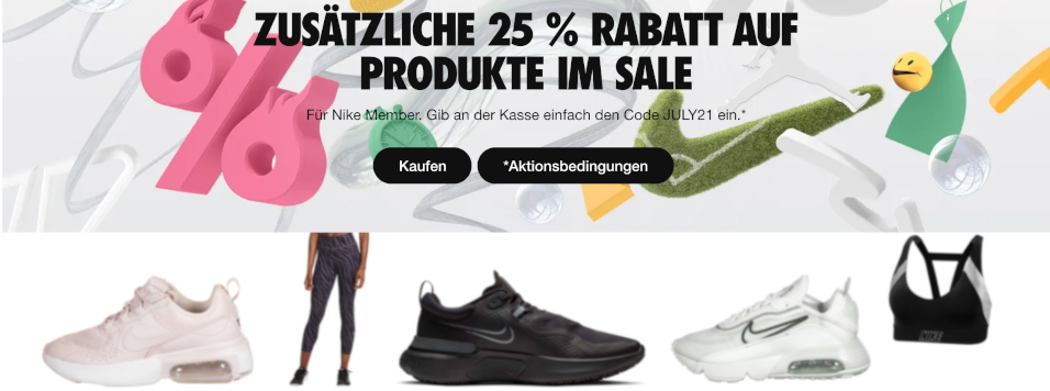 25% Extra-Rabatt für Member im Nike-Sale 👟👚- mit über 2.500 Artikeln, z.B.: Air Max Verona für 54€