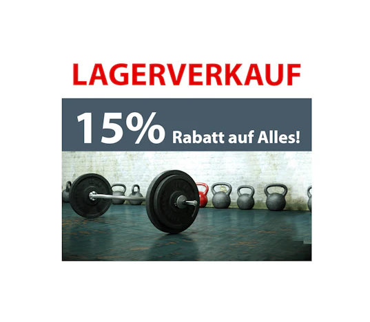 LAGERVERKAUF: 15% RABATT AUF ALLES! --> mit Gutscheincode*: JETZT-SPAREN