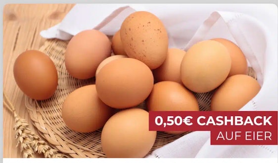 0,50€ Cashback auf den Kauf von Eiern über Scondoo