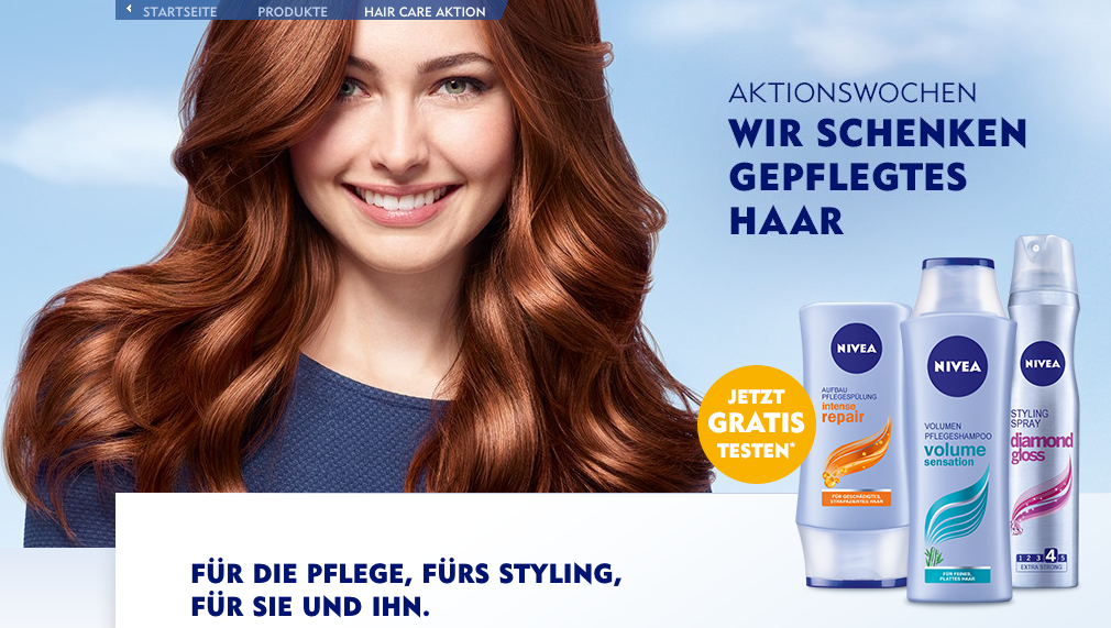 Bis zu 3 Nivea Hair Artikel gratis testen