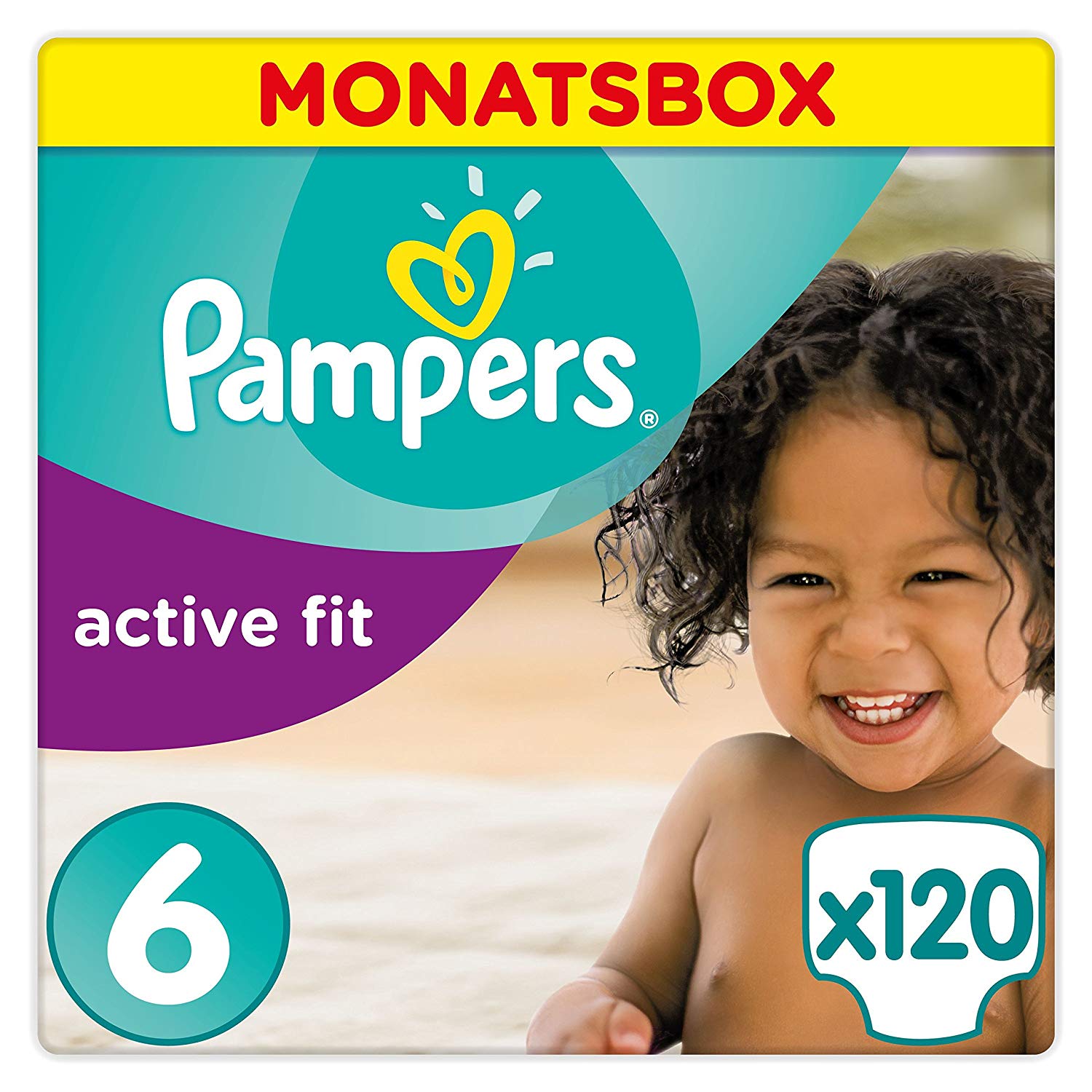 Amazon Deal: Pampers Active Fit Windeln, Gr.6, Extra Large 15+kg (1 x 120 Stück)