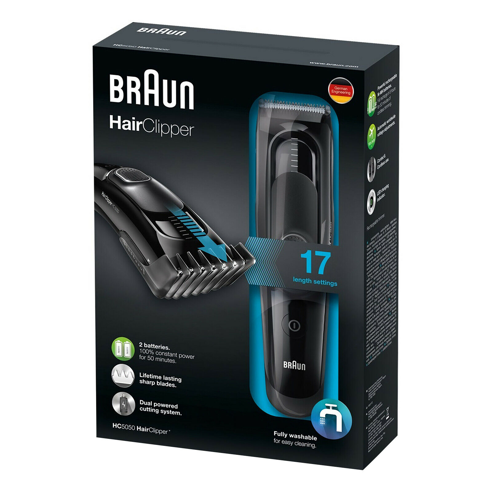 BRAUN HC 5050 HairClipper Haarschneider Bartschneider