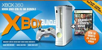 Xbox 360 für ~150 € (199 € inkl. GTA 4 im Wert von 60 €)