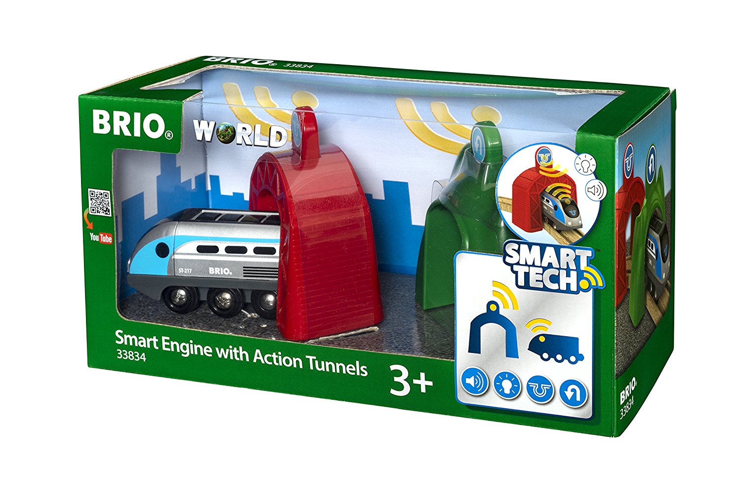 BRIO World 33834 - Smart Tech Zug mit Actiontunnels