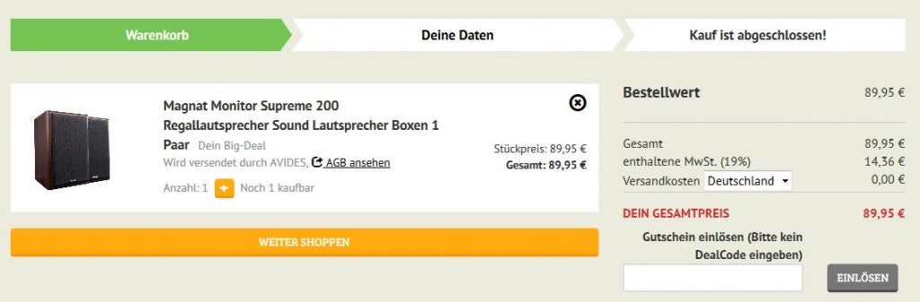warenkorb dealclub