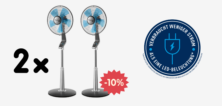 2x Rowenta Turbo Silence Extreme für 180€ - Standventilator, nur 35 dB(A)