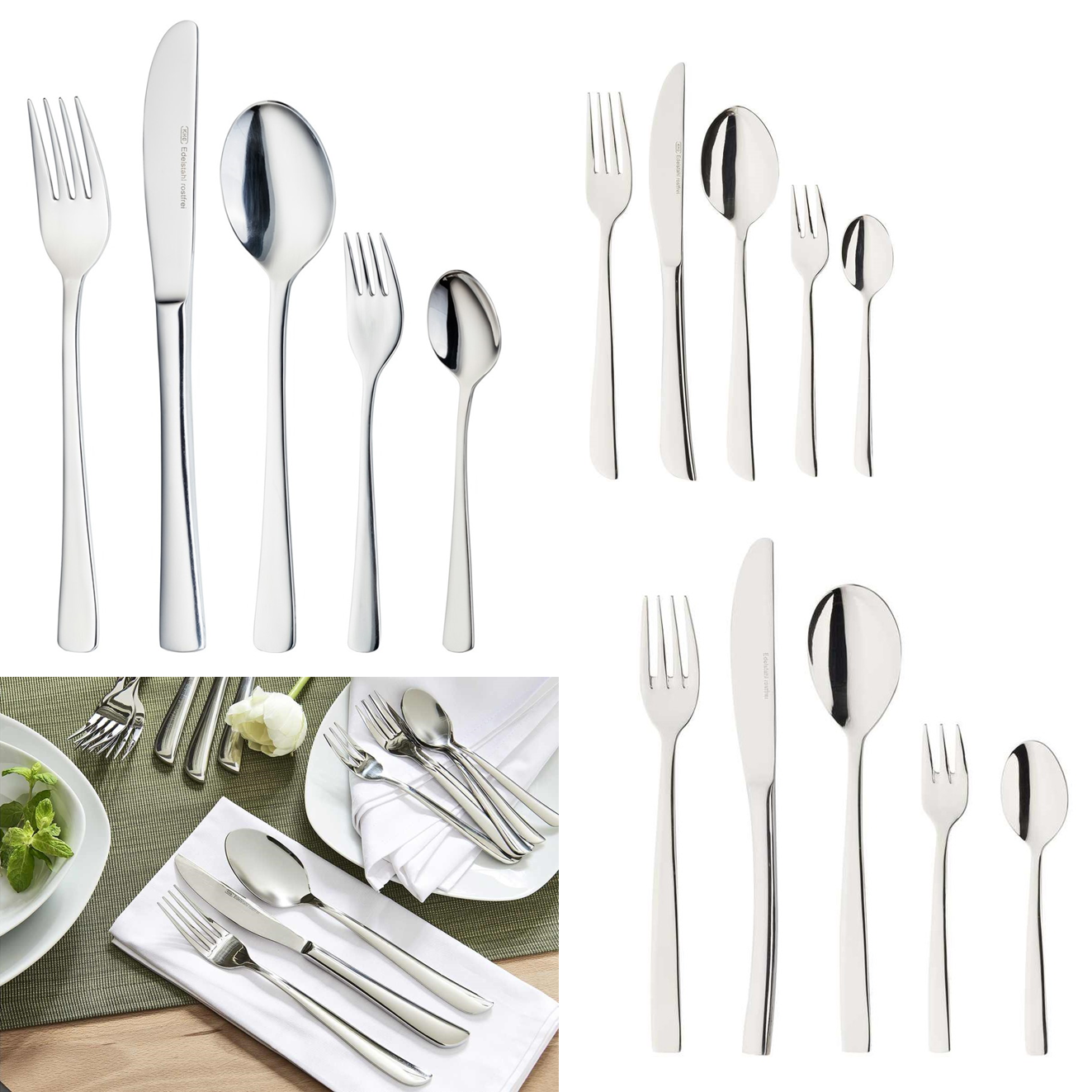 Besteckset 6 Personen Edelstahl 30-teilig