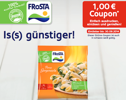 1€ Coupon für ein Frosta Gericht