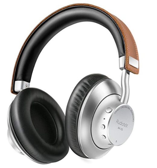 AudioMX Bluetooth Over-Ear Kopfhörer, Wireless Stereo-Headset mit eingebautem Mikrofon und apt-X Hi-Fi Sound, extrem weiche und drehbare Ohrpolster