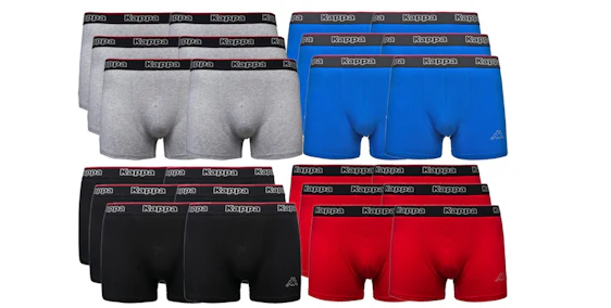 Kappa Boxershorts Shimono für 20€ - 6er-Pack in verschiedenen Farben